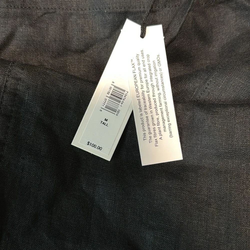 NWT! BANANA REPUBLIC BLACK LINEN PULL-ON ANKLE PANT🧡